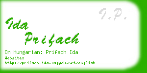 ida prifach business card